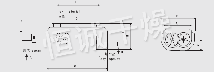 JYG系列空心槳葉干燥機(jī)安裝結(jié)構(gòu)圖